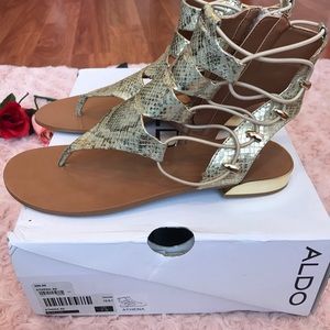 ALDO ATHENA-82 Gold Sandals Size 7.5